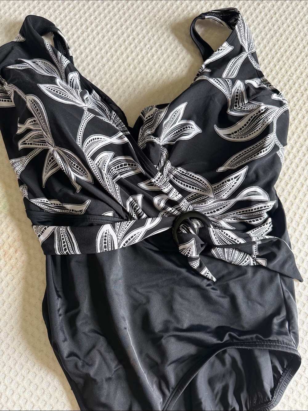 Great Lengths Black Swimwear with front tie
